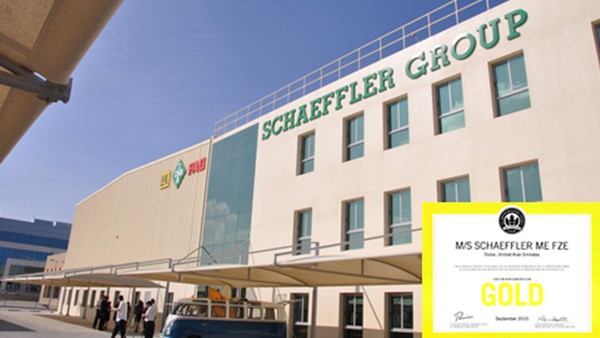 Schaeffler Middle East FZE received GOLD certificate in an internationally recognized certification system LEED (Leadership in Energy and Environmental Design) for green building.