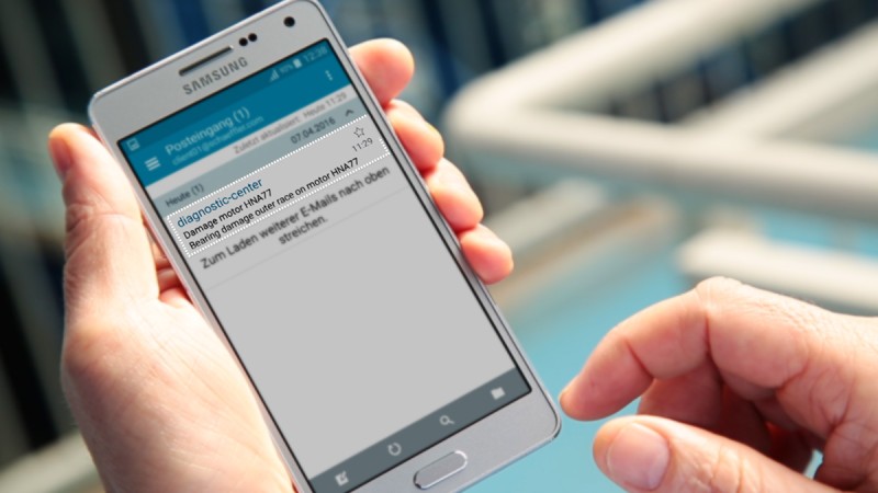 With the “ConditionAnalyzer” digital service, machine operators receive notifications by e-mail, which they can easily view on their mobile end devices.